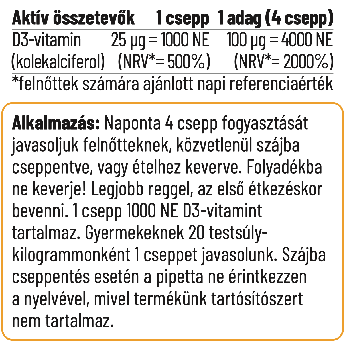 D3-Vitamin csepp 30ml - 240 adag