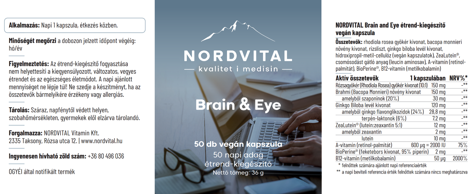 Brain and Eye vegán kapszula - 50db