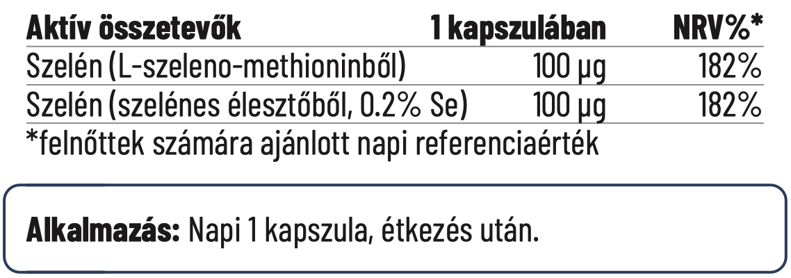 Szelén szerves vegán - 60db